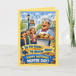 Personalisierte National Muffin Day Grußkarte Karte