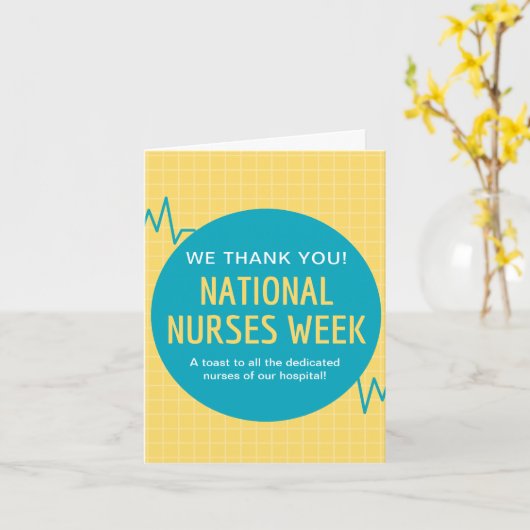 Personalisierte Nationale Krankenwoche Karte (Gelbe Blume)