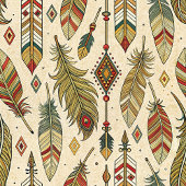 Personalisierte Native Napkins Trendy Boho Colors Serviette