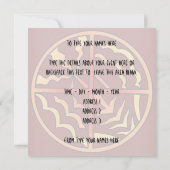 Personalisierte Native Spirit Card Einladung (Rückseite)