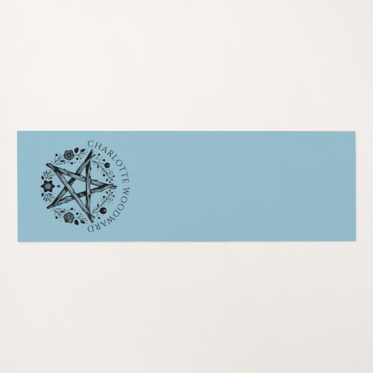 Personalisierte Natur Blumenkohl-Pentagramm Yogamatte (Rückseite (Horizontal))