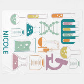 Personalisierte naturwissenschaftliche und Chemie- Fleecedecke (Vorderseite (Horizontal))