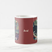 Personalisierte naughty Black Cat Sled Funny Xmas Kaffeetasse (Mittel)