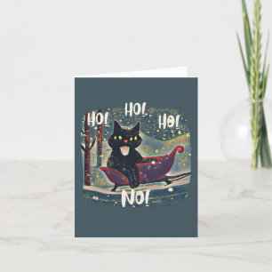 Personalisierte naughty Funny Black Cat Weihnachte Feiertagskarte