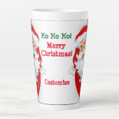 Personalisierte Naughty & Nice Santa Milchtasse (Vorderseite)