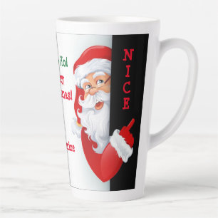 Personalisierte Naughty & Nice Santa Milchtasse