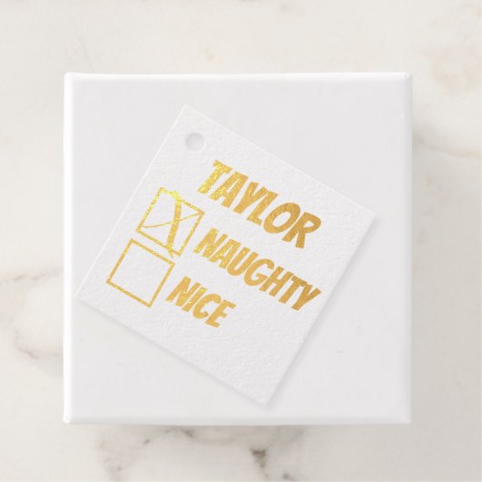 Personalisierte Naughty oder schöne Weihnachten Geschenkanhänger (Mit Box)