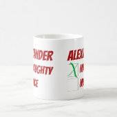 Personalisierte Naughty oder schöne Weihnachten Kaffeetasse (Mittel)