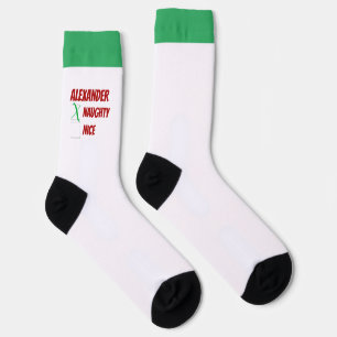 Personalisierte Naughty oder schöne Weihnachten Socken