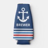 Personalisierte Nautic Anchor Flasche Cooler Flaschenkühler (Vorderseite)