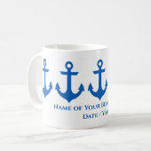 Personalisierte Nautic Coffee Tasse (Vorderseite Links)