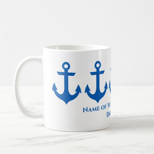 Personalisierte Nautic Coffee Tasse (Links)