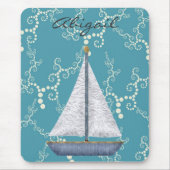 Personalisierte Nautic Sailboat Mousepad (Vorne)