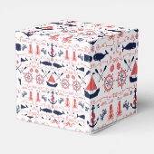 Personalisierte Nautical Baby Shot Bag Geschenkschachtel (Rückseite)