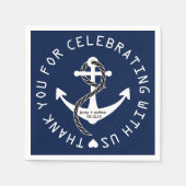 Personalisierte Nautical Wedding Party Serviette (Vorderseite)
