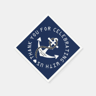 Personalisierte Nautical Wedding Party Serviette