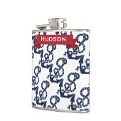 Personalisierte Nautische Flasche Flachmann (Links)