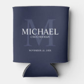 Personalisierte Nautische Navy-Trauzeuge Dosenkühler (Vorderseite)