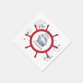 Personalisierte Nautische See Serviette (Ecke)