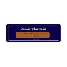 Personalisierte Navy Blau & Off White Rücksendeadr