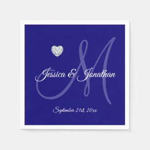 Personalisierte NAVY BLUE Mit Monogramm Hochzeit Serviette