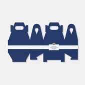 Personalisierte Navy Blue Nautical Heart Wedding Geschenkschachtel (Ungefaltet)