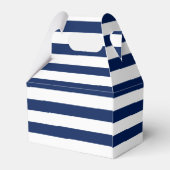 Personalisierte Navy Blue Nautical Heart Wedding Geschenkschachtel (Rückseite)