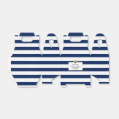 Personalisierte Navy Blue Nautical Heart Wedding Geschenkschachtel (Ungefaltet)