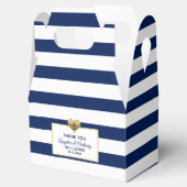 Personalisierte Navy Blue Nautical Heart Wedding Geschenkschachtel (Geöffnet)