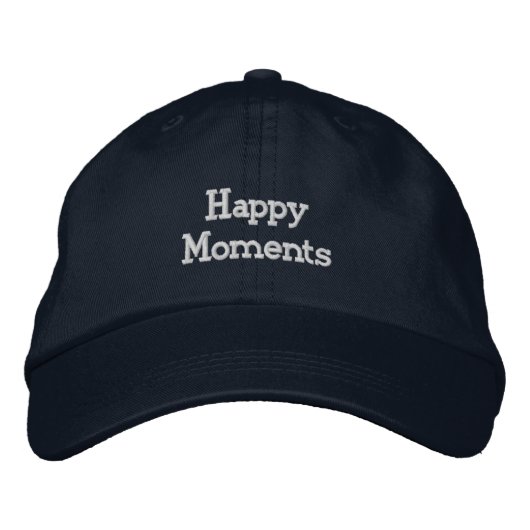 Personalisierte Navy Cap mit Happy Moments Hut (Vorderseite)
