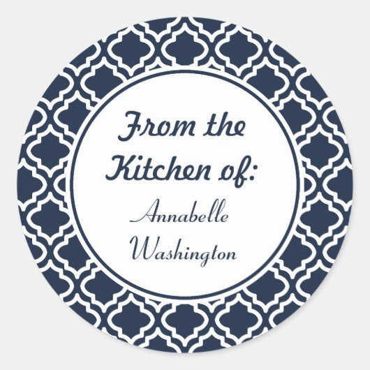 Personalisierte Navy Kitchen Stickers (Vorderseite)