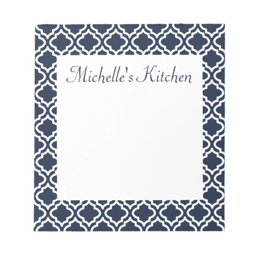 Personalisierte Navy Kitekatalog Notizblock (Vorderseite)