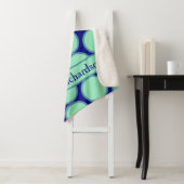 Personalisierte Navy-Mint-Polka-Dot-Pattern-Modern Sherpadecke (Beispiel)