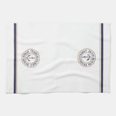 Personalisierte Navy Tan Anchor Logo Küchentuch (Horizontal)