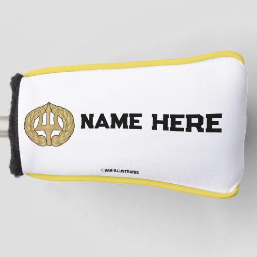 Personalisierte Navy Themed Golf Putter Abdeckung Headcover (Vorderseite)