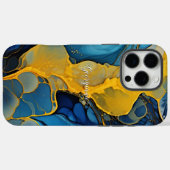 Personalisierte Navy und Gold Alcohol Incidents Ar Case-Mate iPhone Hülle (Rückseite (Horizontal))