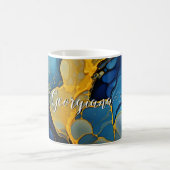 Personalisierte Navy und Gold Alcohol Incidents Ar Kaffeetasse (Mittel)