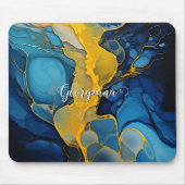 Personalisierte Navy und Gold Alcohol Incidents Ar Mousepad (Vorne)