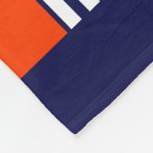 Personalisierte Navy und Orange Nautic Ästhetik Fleecedecke (Ecke)