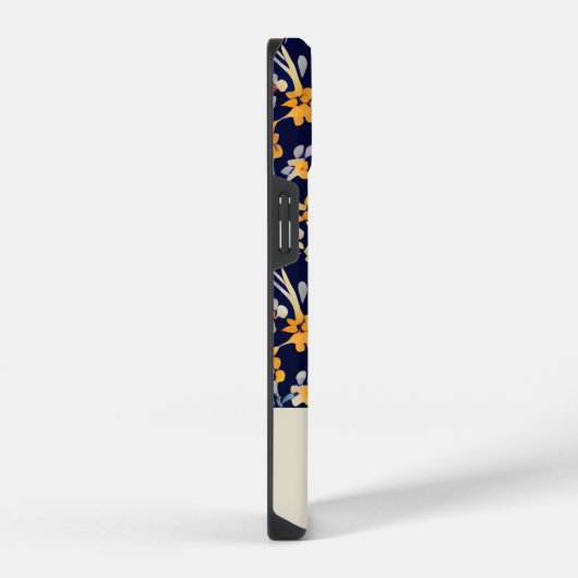 Personalisierte Navy Yellow Wildblume iPhone Hülle (Rechte Seite)