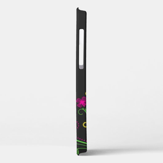 Personalisierte Neon Floral Blume Case-Mate iPhone Hülle (Rückseite / Links)