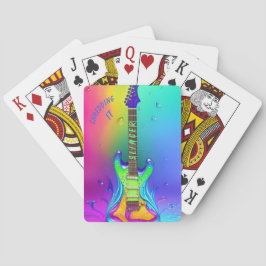 Personalisierte Neon Gitarre Lover Playing Cards Spielkarten