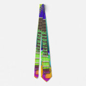 Personalisierte Neon Guitar, Psychedelic Viintage Krawatte (Rückseite)