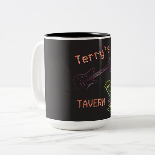 Personalisierte Neon Mancave Tasse 🍺 Imitats Tave (Vorderseite Links)