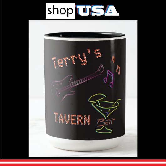 Personalisierte Neon Mancave Tasse 🍺 Imitats Tave