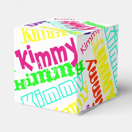 Personalisierte Neon "Name in Lights" Geschenkschachtel (Rückseite)