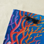Personalisierte Neon Orange Ocean Coral Strandtuch (Beispiel)