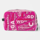Personalisierte Netball-Kosmetiktasche Waschbeutel (Vorderseite)