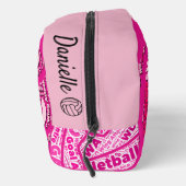 Personalisierte Netball-Kosmetiktasche Waschbeutel (Rechts)
