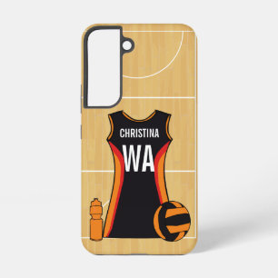 Personalisierte Netball-Smartphone-Hülle Samsung Galaxy Hülle
